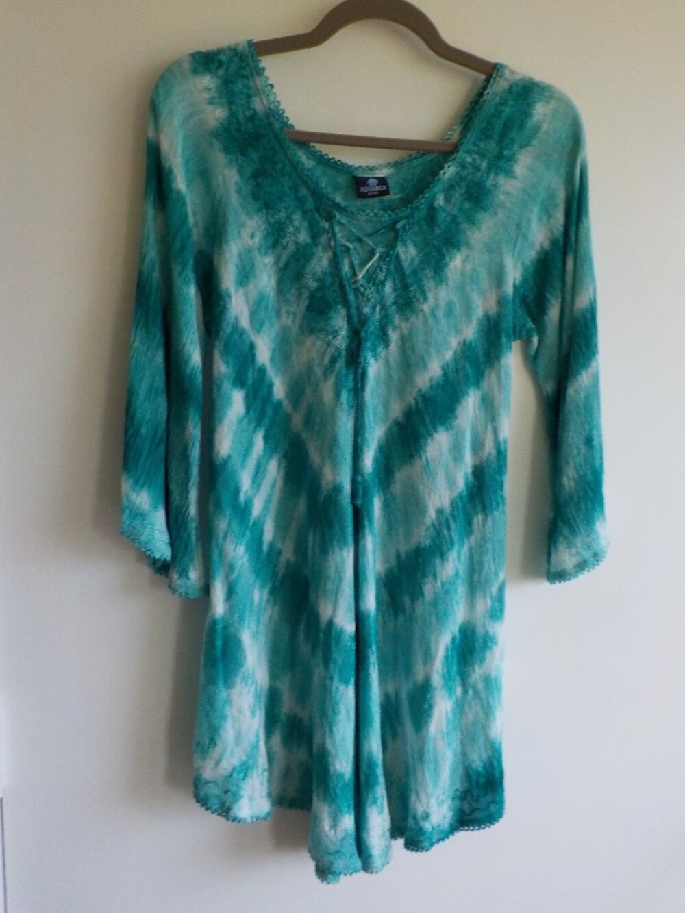 Advance Coverup - Large/X-Large - Swim Tie Dye Boho Green/White (2093)